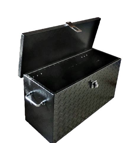 aluminium black metal box|small black deck box.